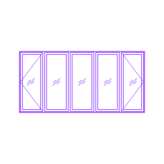 Buildings Bay Bow Windows Bow Window 5 Panels Casement Laser Cut Svg File, Free Vectors File